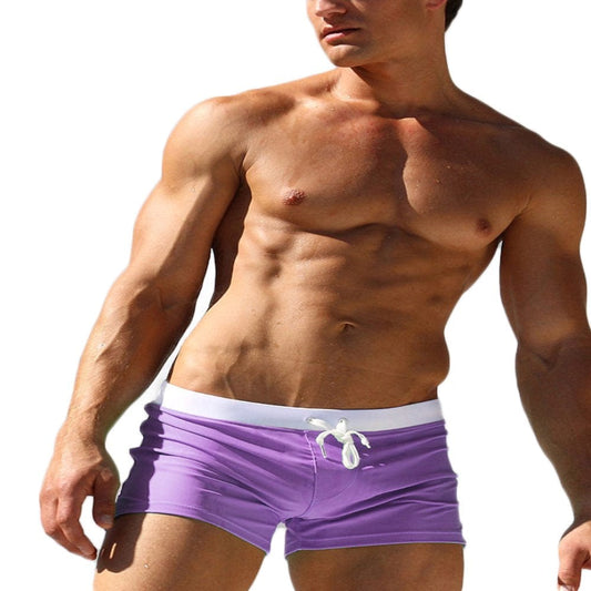 S-2XL Mens Swimsuits Swimwear Swim Shorts with Zip Back Pocket High Stretch Breathable Quick Dry Boys Bathing Suits Surfing Board Shorts Trunks Beachwear Multi-Color Option