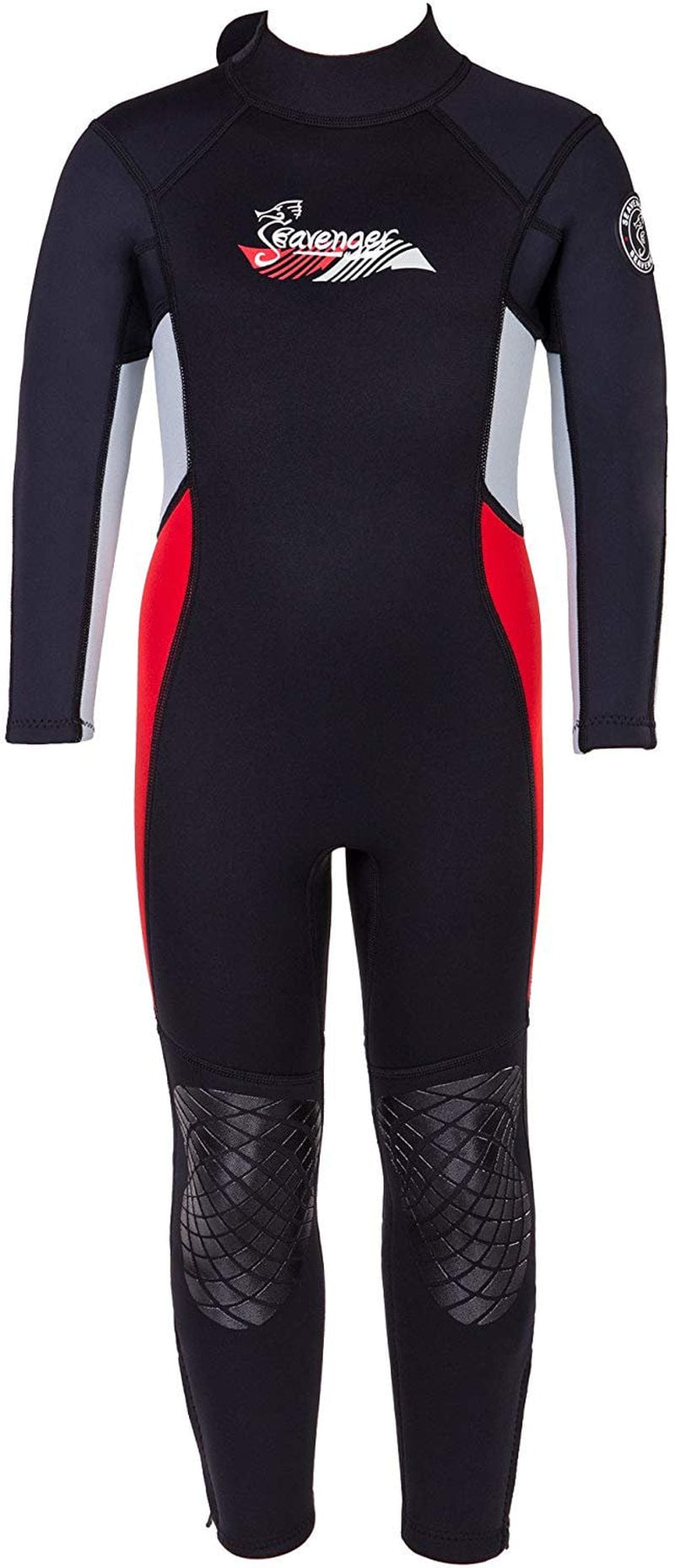 Seavenger 3Mm Kids Full Body Wetsuit with Knee Pads for Surfing, Snorkeling, Swimming (Pearl Blue, 10)