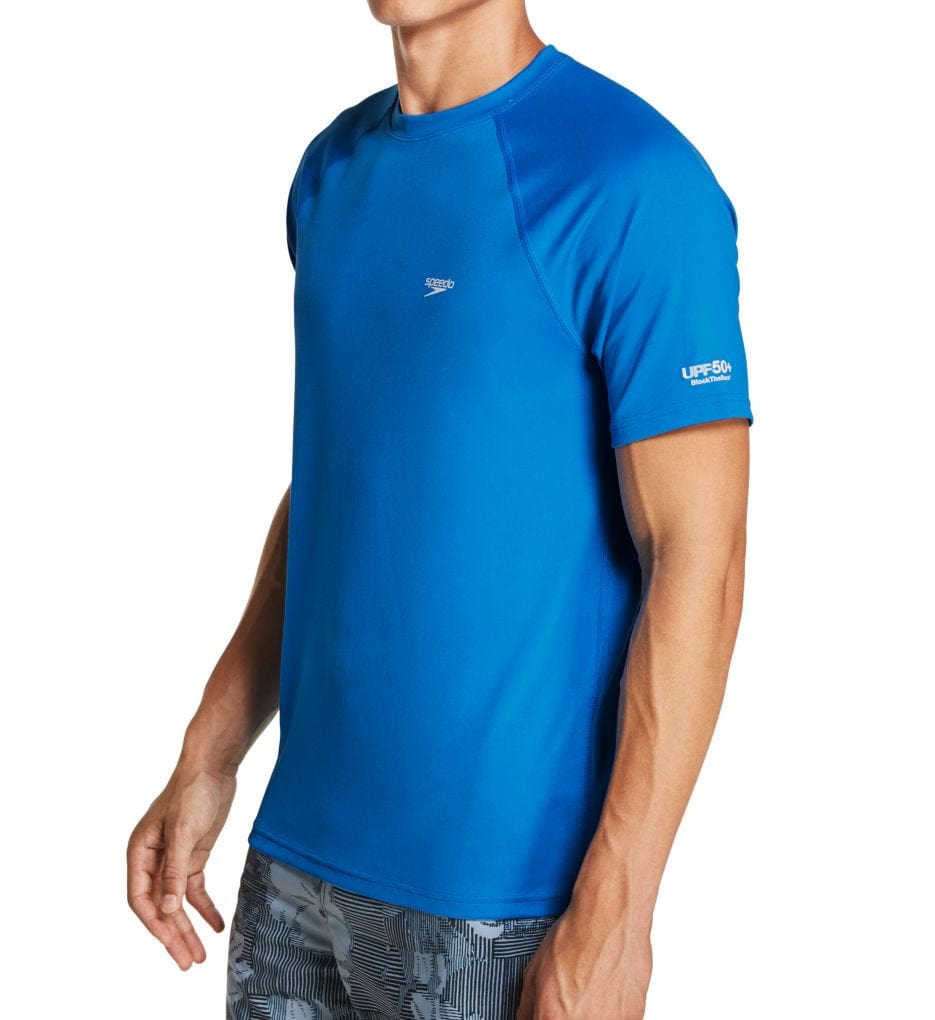 Speedo Mens Solid Short Sleeve Swim T-Shirt