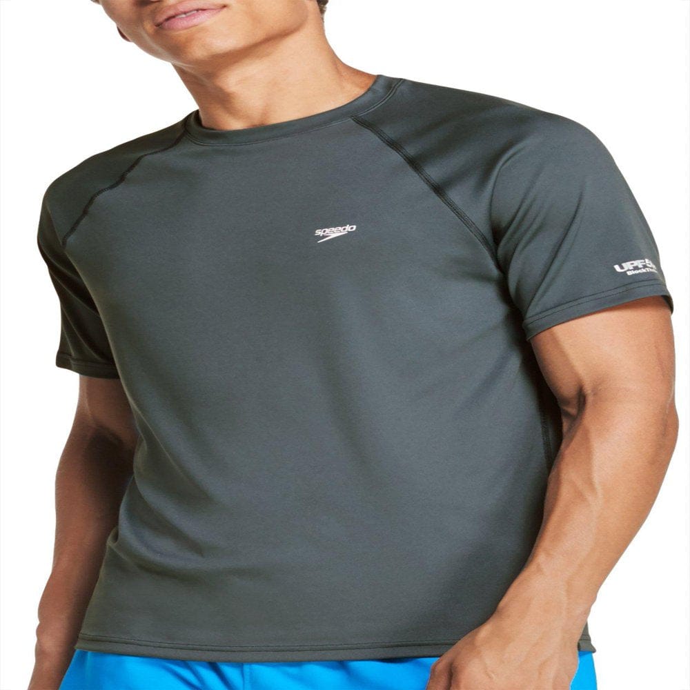 Speedo Mens Solid Short Sleeve Swim T-Shirt