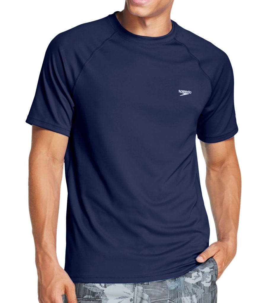 Speedo Mens Solid Short Sleeve Swim T-Shirt