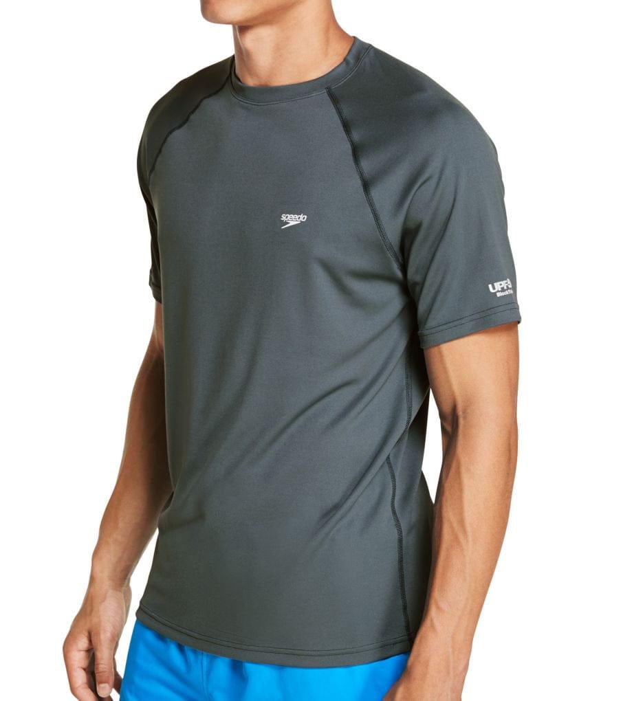 Speedo Mens Solid Short Sleeve Swim T-Shirt