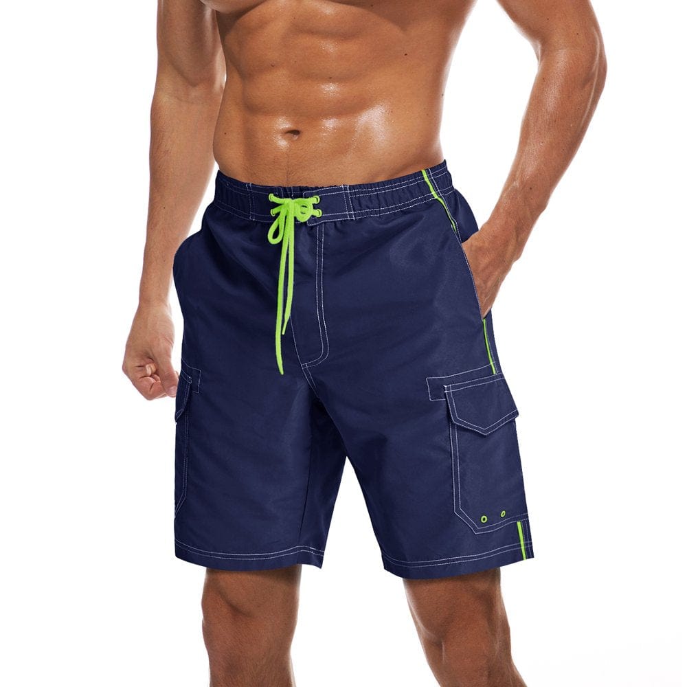 TACVASEN Mens Comfortable Quick Dry Swim Trunks Summer Casual Shorts Navy XL