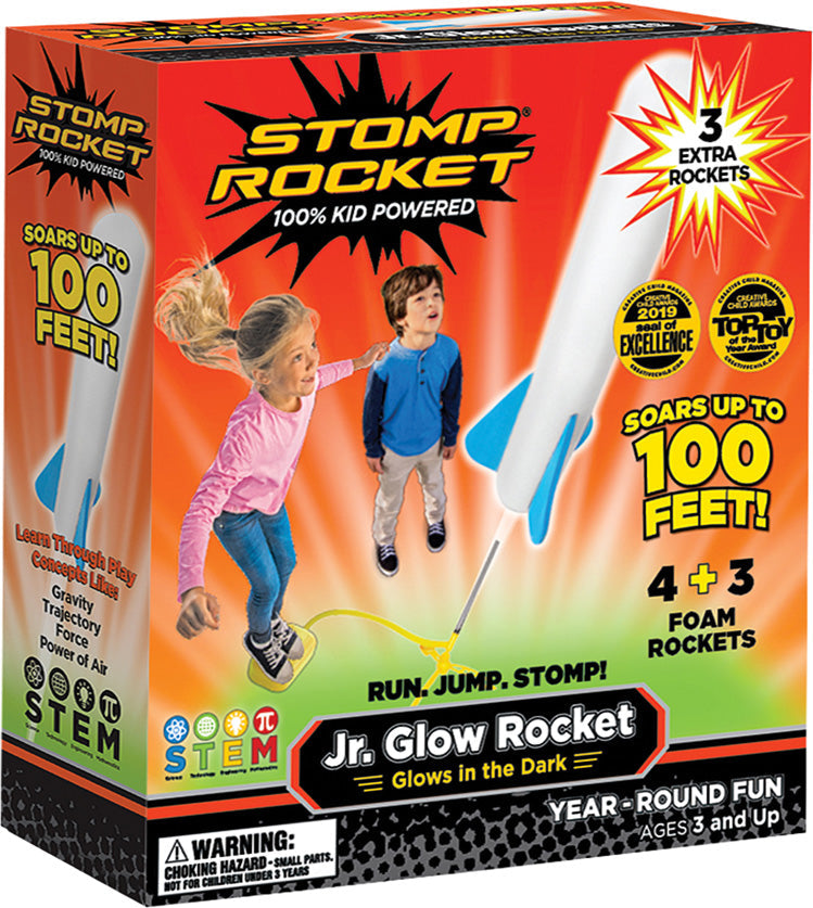Stomp Rocket Junior Glow with 7 Rockets