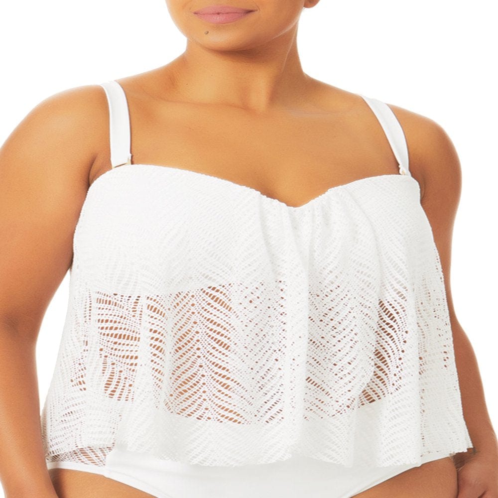 Time and Tru Women'S and Women'S plus Crochet Tankini Top