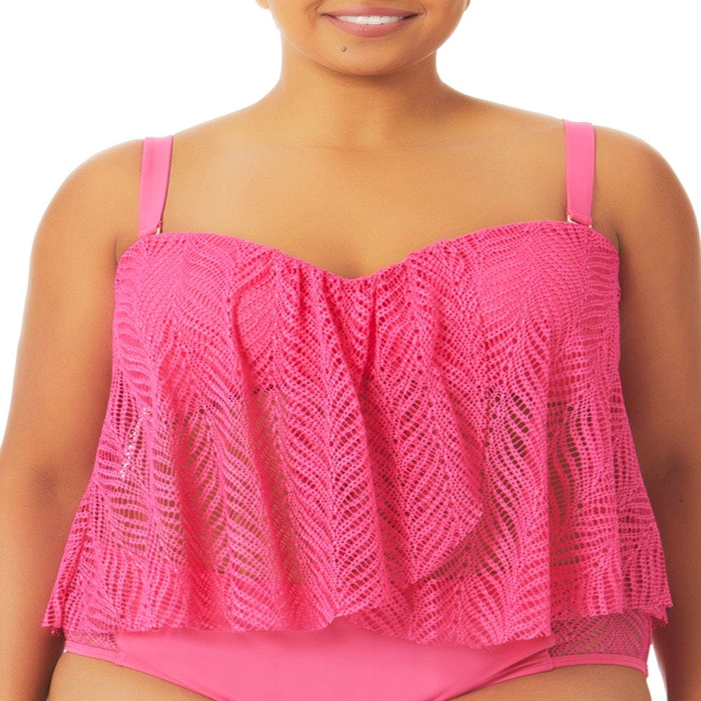 Time and Tru Women'S and Women'S plus Crochet Tankini Top