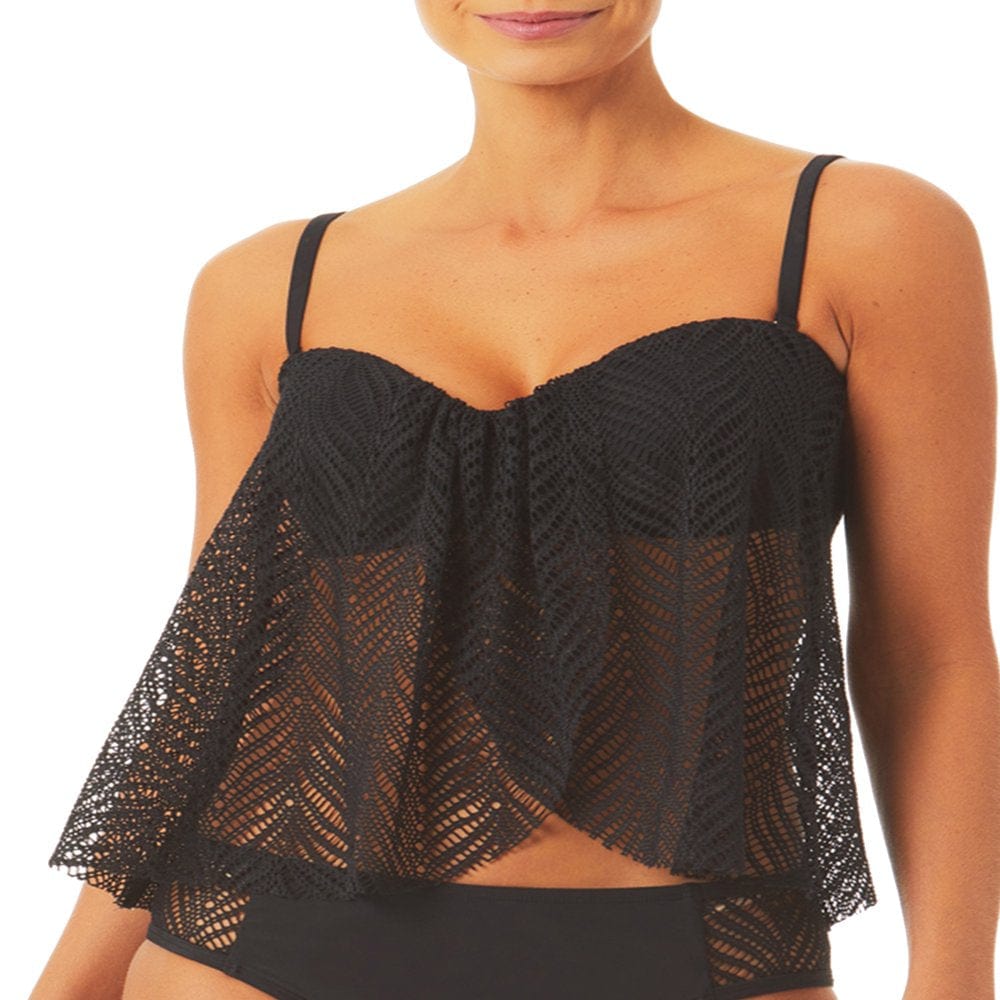 Time and Tru Women'S and Women'S plus Crochet Tankini Top