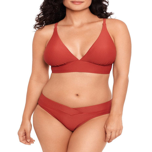 Time and Tru Women'S and Women'S plus Size Rib V-Waist Bikini Bottom