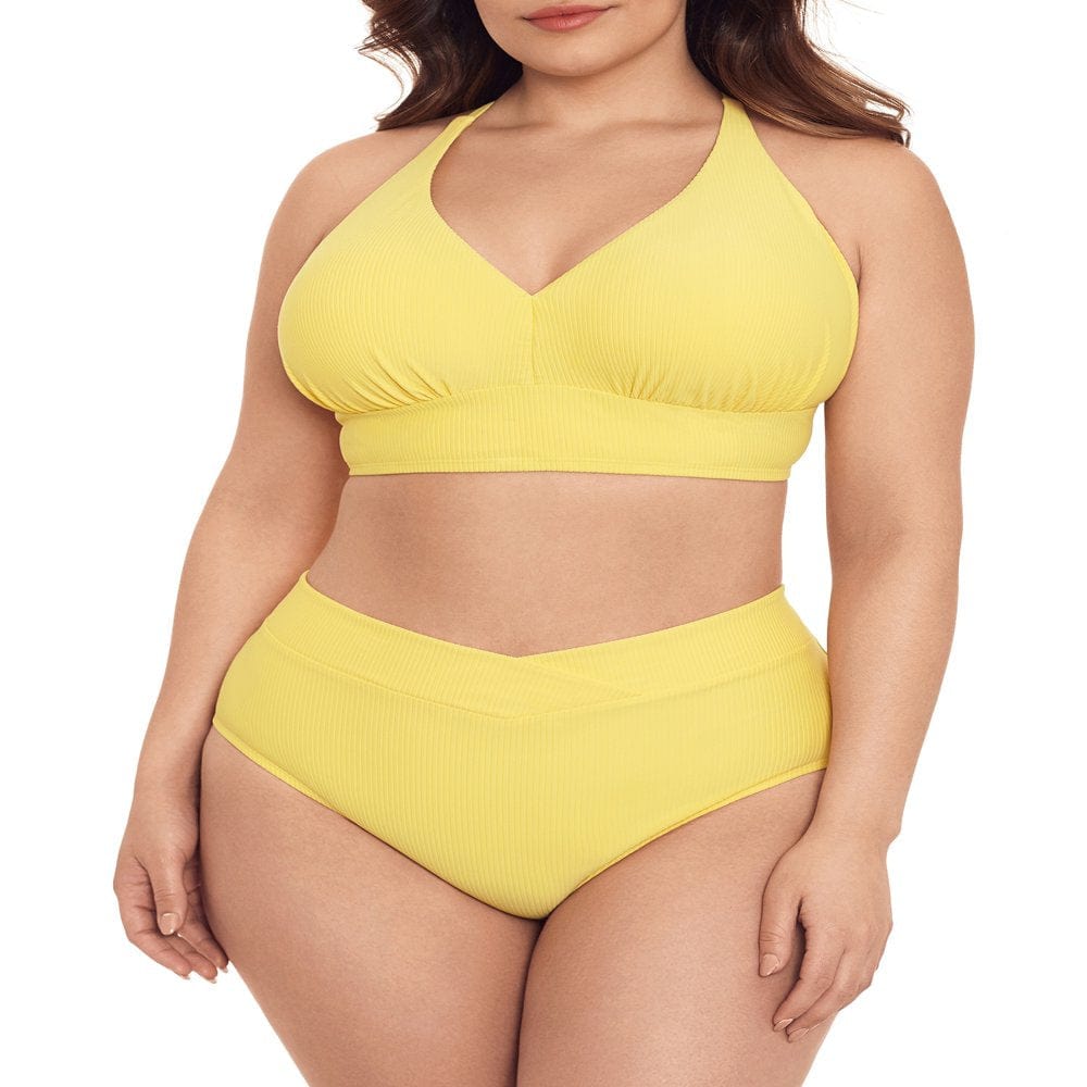 Time and Tru Women'S and Women'S plus Size Rib V-Waist Bikini Bottom