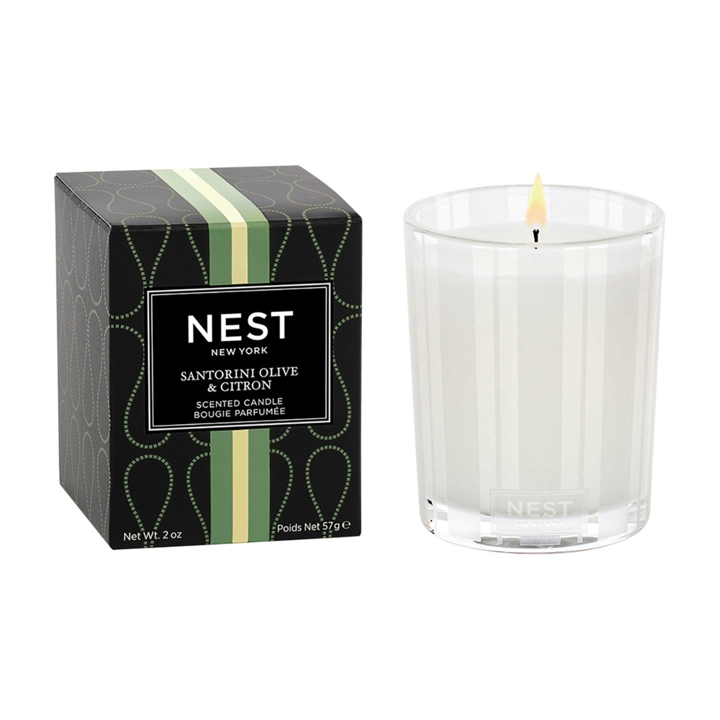 Nest Santorini Olive and Citron Candle Size variant: 2 oz (Votive) main image.