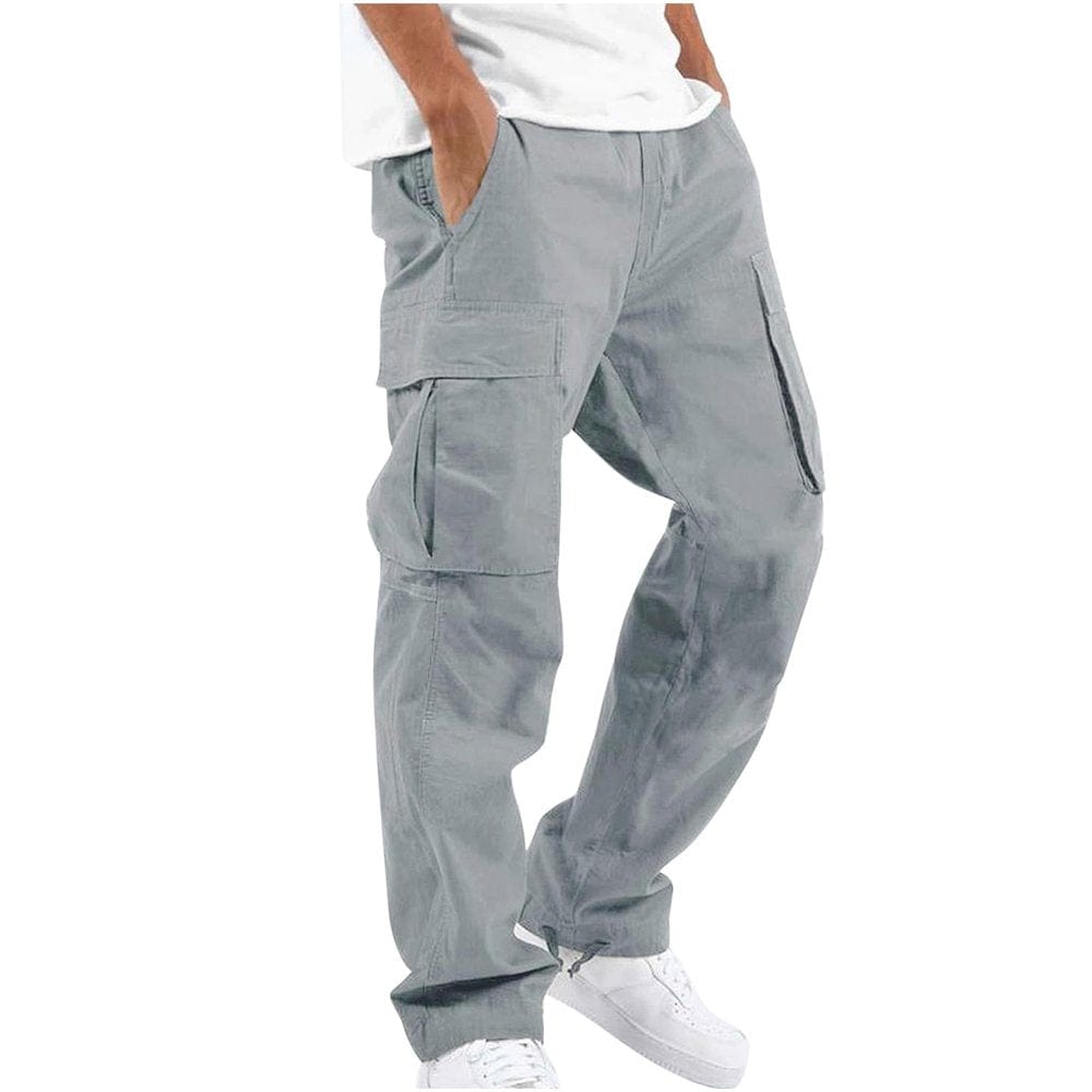 Vikakiooze 2023 Clearance!Men Casual Trousers,Cargo Pants for Men Casual Multiple Pockets Outdoor Straight Type Fitness Pants Trousers